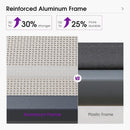 Clearance-PURPLE LEAF Patio Chaise Lounge Plastic Pool Outdoor Lounge Chair with Aluminum Frame Stackable Patio Tanning Chairs for Poolside Sunbathing Beach Deck Yard