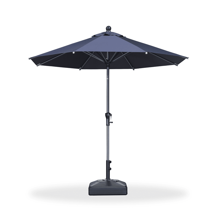 PURPLE LEAF Crank and Tilt Table Umbrella Outdoor Patio Market Umbrella with Visible Hand Crank System