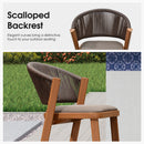PURPLE LEAF Outdoor Bar Stools with Back, Iron Rattan Patio Bar Chairs with embedded Cushion, Garden Outside Bar Stools
