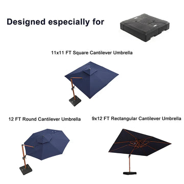 6 foot offset patio umbrella Heavy-Duty Umbrella Base | 36.6"x36.6"