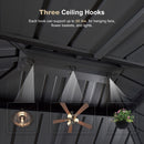 PURPLE LEAF Metal Gazebo Double Roof Wood Grain Aluminum Frame with Curtains Netting and Reinforcement Support Rods