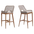 PURPLE LEAF Bar Stool Set of 2, Modern Counter Stool & Bar Stools with Cushions, Isand Bar Stools.