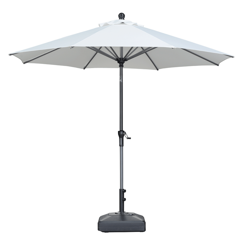 PURPLE LEAF Crank and Tilt Table Umbrella Outdoor Patio Market Umbrella with Visible Hand Crank System