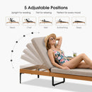 PURPLE LEAF Outdoor Chaise Lounge Patio Lounge Chair Recliner with Side Table and Cushion for Poolside Balcony Backyard