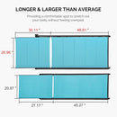 PURPLE LEAF Extra Large 2 Pieces Outdoor Aluminum Chaise Lounge Chair with Wheels