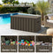 PURPLE LEAF Outdoor Deck Box Waterproof Lockable Storage Box Container with Lid Deck Organization for Patio Cushions Side Table Pool Accessories Garden Tools