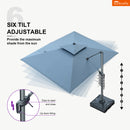 Clearance - PURPLE LEAF OPEN BOX SUNBRELLA Cantilever Umbrella Grey Aluminum Patio Umbrella