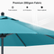 PURPLE LEAF Aluminum Outdoor Market Umbrella Patio Table Umbrella