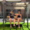 PURPLE LEAF Outdoor Porch Swing with Adjustable PVC Canopy and Side Cup Holder for Outside Garden Porch, Cushion and Pillows Included