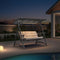 PURPLE LEAF Outdoor Deluxe Modern Swing Chairs with PVC Canopy, Swing for Patio Gadern Porch, Solar LED Light and Cushions Included