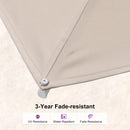 PURPLE LEAF Best White Patio Rotating Umbrella Swivel Outdoor Umbrellas