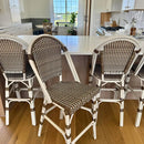 OPEN BOX I PURPLE LEAF French Counter Height Bar Height Stool Set of 2, Patio Bar Chairs with Back Rattan, French Bistro Set