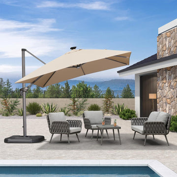 Open-Box Square Tiltable Patio Umbrella