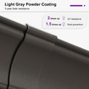 PURPLE LEAF Patio Gazebo for Pool Light Grey Hardtop Galvanized Steel Roof with Upgraded Curtains