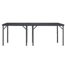 PURPLE LEAF  Outdoor Wall Mounted Hardtop Gazebo Metal Roof Patio Cover with Drainage System Outdoor Living Shelter for Backyard Lounge