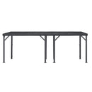 PURPLE LEAF  Outdoor Wall Mounted Hardtop Gazebo Metal Roof Patio Cover with Drainage System Outdoor Living Shelter for Backyard Lounge