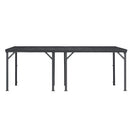 PURPLE LEAF  Outdoor Wall Mounted Hardtop Gazebo Metal Roof Patio Cover with Drainage System Outdoor Living Shelter for Backyard Lounge