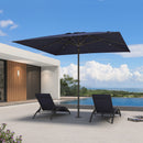 PURPLE LEAF Luxury Market Umbrella 1.9"/2.4"/3.1" Pole Commercial Hydraulic Semi-Automatic Umbrella
