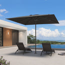 PURPLE LEAF Luxury Market Umbrella 1.9"/2.4"/3.1" Pole Commercial Hydraulic Semi-Automatic Umbrella
