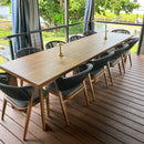 PURPLE LEAF 7 / 9 / 11 pcs Outdoor Dining Set Patio Dining Furniture for Lawn Backyard Deck Brown