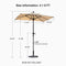 PURPLE LEAF Crank and Tilt Table Umbrella Outdoor Patio Market Umbrella with Visible Hand Crank System
