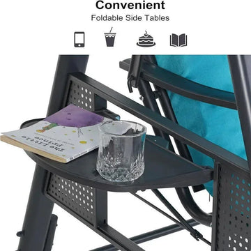 Porch Swing with Adjustable Canopy Steel Frame Cushions