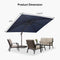 PURPLE LEAF Patio Cantilever Umbrella with Aluminum Offset Hanging for Pool Garden Deck