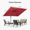 PURPLE LEAF Patio Cantilever Umbrella with Aluminum Offset Hanging for Pool Garden Deck