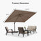 PURPLE LEAF Patio Cantilever Umbrella with Aluminum Offset Hanging for Pool Garden Deck