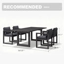 PURPLE LEAF Caesar Outdoor Dining Set Aluminum Luxury Patio Furniture Table and Chairs Set with Olifen Removable Thick Cushion and Pillow Patio Dining Sets for Garden Deck