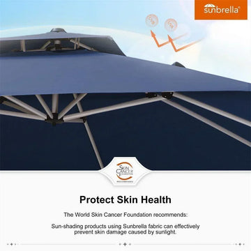 11ft Round Sunbrella Cantilever Umbrella