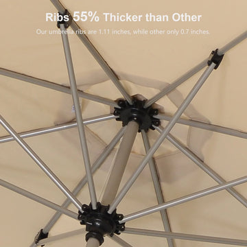 4 rib patio umbrella Deluxe Aluminum Patio Market Umbrella