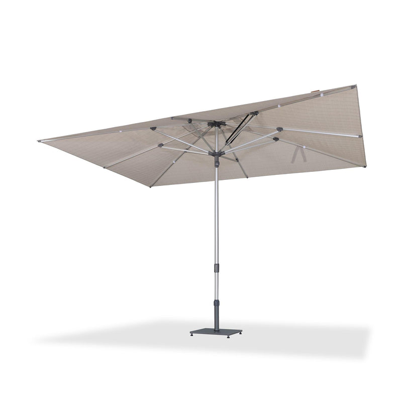 PURPLE LEAF Patio Market Table Umbrella with Semi-Automatic Opening Function