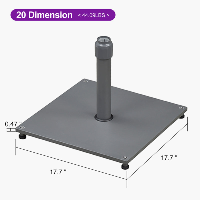 PURPLE LEAF 2/4/6 Set Semi-Auto Patio Table Umbrellas with Base for Outdoor Commercial