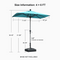 PURPLE LEAF Crank and Tilt Table Umbrella Outdoor Patio Market Umbrella with Visible Hand Crank System