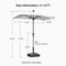 PURPLE LEAF Crank and Tilt Table Umbrella Outdoor Patio Market Umbrella with Visible Hand Crank System