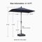 PURPLE LEAF Crank and Tilt Table Umbrella Outdoor Patio Market Umbrella with Visible Hand Crank System