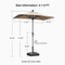 PURPLE LEAF Crank and Tilt Table Umbrella Outdoor Patio Market Umbrella with Visible Hand Crank System