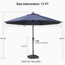 Clearance-PURPLE LEAF OPEN BOX Aluminum Outdoor Market Umbrella Patio Table Umbrella For Pool