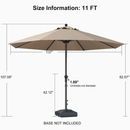 Clearance-PURPLE LEAF OPEN BOX Aluminum Outdoor Market Umbrella Patio Table Umbrella For Pool