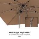 PURPLE LEAF Deluxe Aluminum Market Umbrella, Outdoor Table Umbrella for Patio, Porch