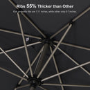 PURPLE LEAF Hailar Tilting Market Umbrella with Base Premium Outdoor Table Umbrella