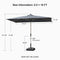 PURPLE LEAF Deluxe Aluminum Market Umbrella, Outdoor Table Umbrella for Patio, Porch