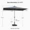 PURPLE LEAF Deluxe Aluminum Market Umbrella, Outdoor Table Umbrella for Patio, Porch