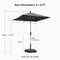 PURPLE LEAF Deluxe Aluminum Market Umbrella, Outdoor Table Umbrella for Patio, Porch