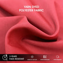 Purple Leaf patio umbrella fabric: yarn-dyed polyester, UV 50+, water-repellent, fade-resistant.