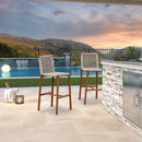 PURPLE LEAF Bar Stools Set of 2 with Back Aluminum Patio Counter Height Stools for Pool Lawn Kitchen All Weather Wicker Outdoor Bar Chairs