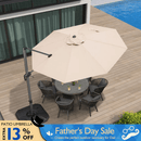 PURPLE LEAF Durable Patio Outdoor Umbrella Aluminum Round Cantilever Sun Yard Umbrellas For Pool, Deck