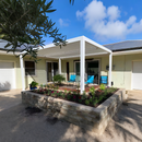 PURPLE LEAF Athena Louvered Pergola Modern White Pergola with Adjustable Roof for Deck Backyard Garden