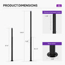PURPLE LEAF  Outdoor Hardtop Gazebo Bronze Aluminum Frame Galvanized Steel Double Roof for Patio Pool with Reinforcement Support Rod